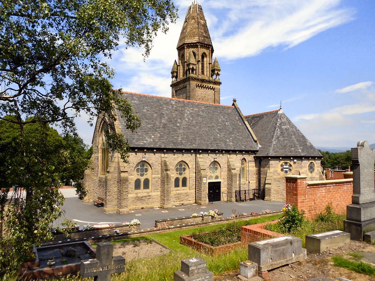 Dukinfield Crematorium exterior.